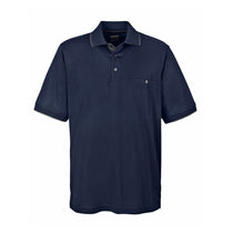 Core 365 Men's Classic Navy/Carbon Motive Performance Pique Polo with Tipped Collar