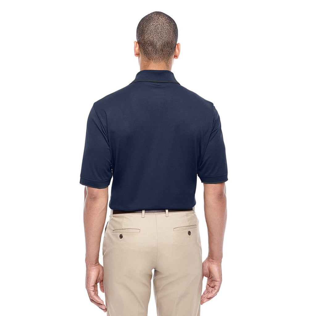 Core 365 Men's Classic Navy/Carbon Motive Performance Pique Polo with Tipped Collar