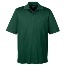Core 365 Men's Forest/Carbon Motive Performance Pique Polo with Tipped Collar