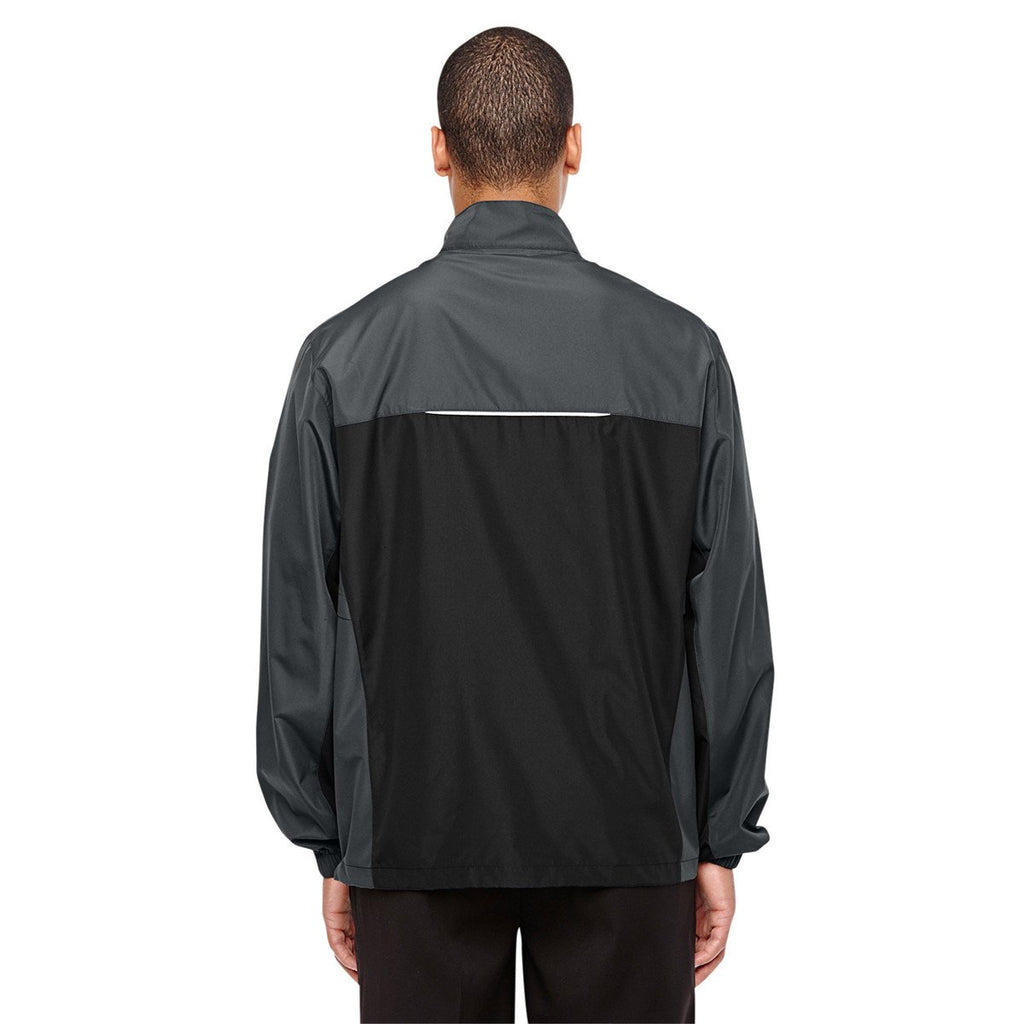 Core 365 Men's Black/Carbon Stratus Colorblock Lightweight Jacket