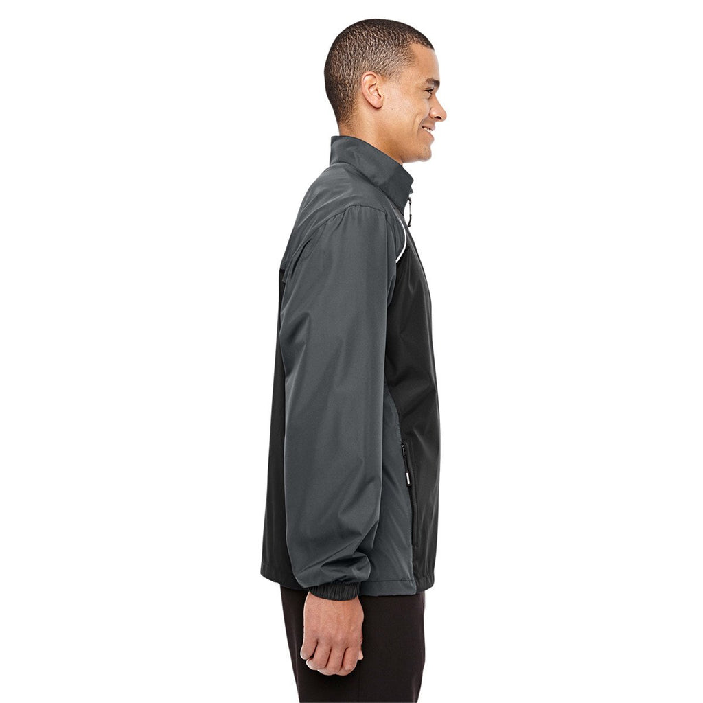 Core 365 Men's Black/Carbon Stratus Colorblock Lightweight Jacket