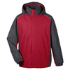 Core 365 Men's Classic Red/Carbon Inspire Colorblock All-Season Jacket
