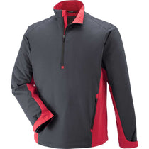 North End Men's Black Silk Performance Stretch Wind Shirt