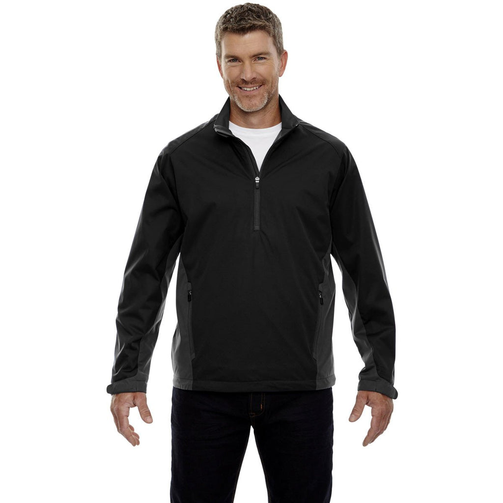 North End Men's Black Performance Stretch Wind Shirt