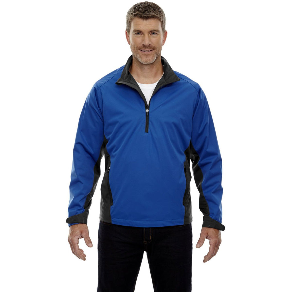 North End Men's Nautical Blue Performance Stretch Wind Shirt