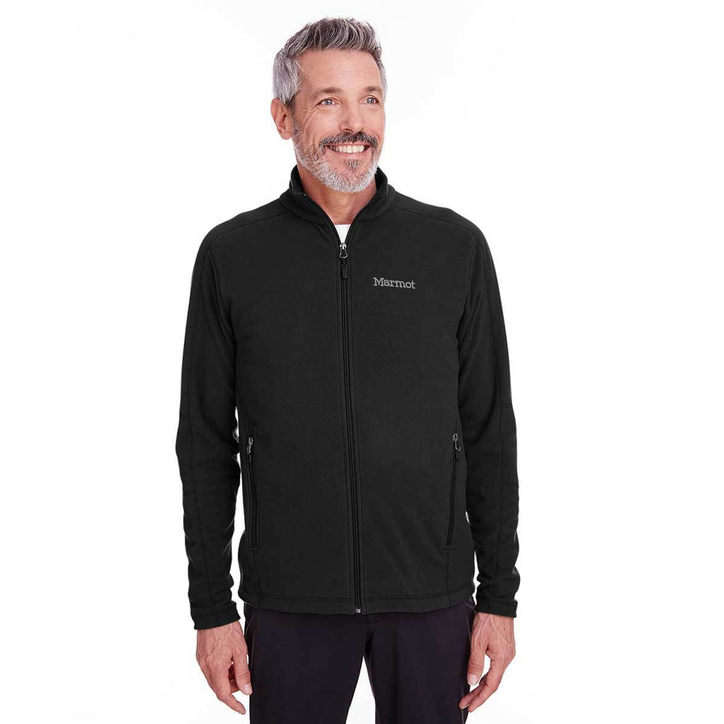 Marmot Men's Black Rocklin Fleece Full-Zip Jacket