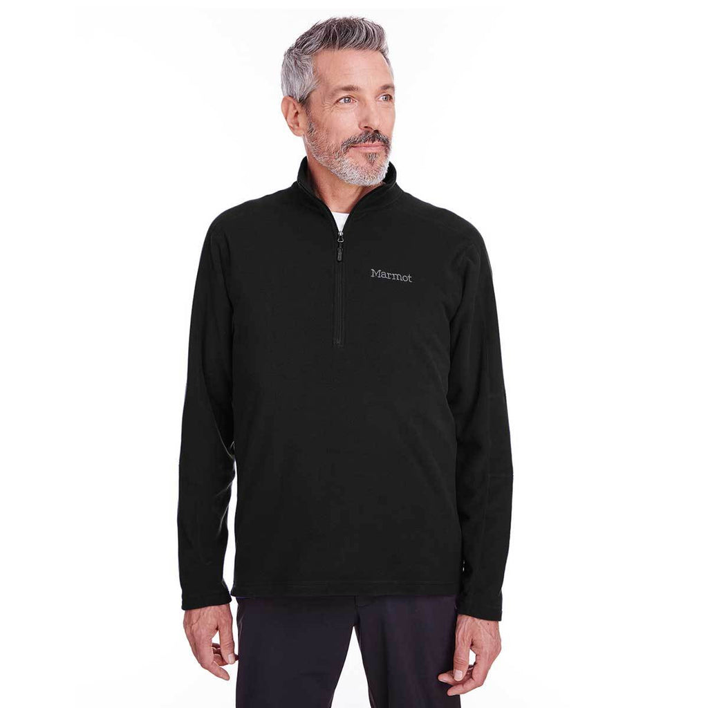 Marmot Men's Black Rocklin Fleece Half-Zip