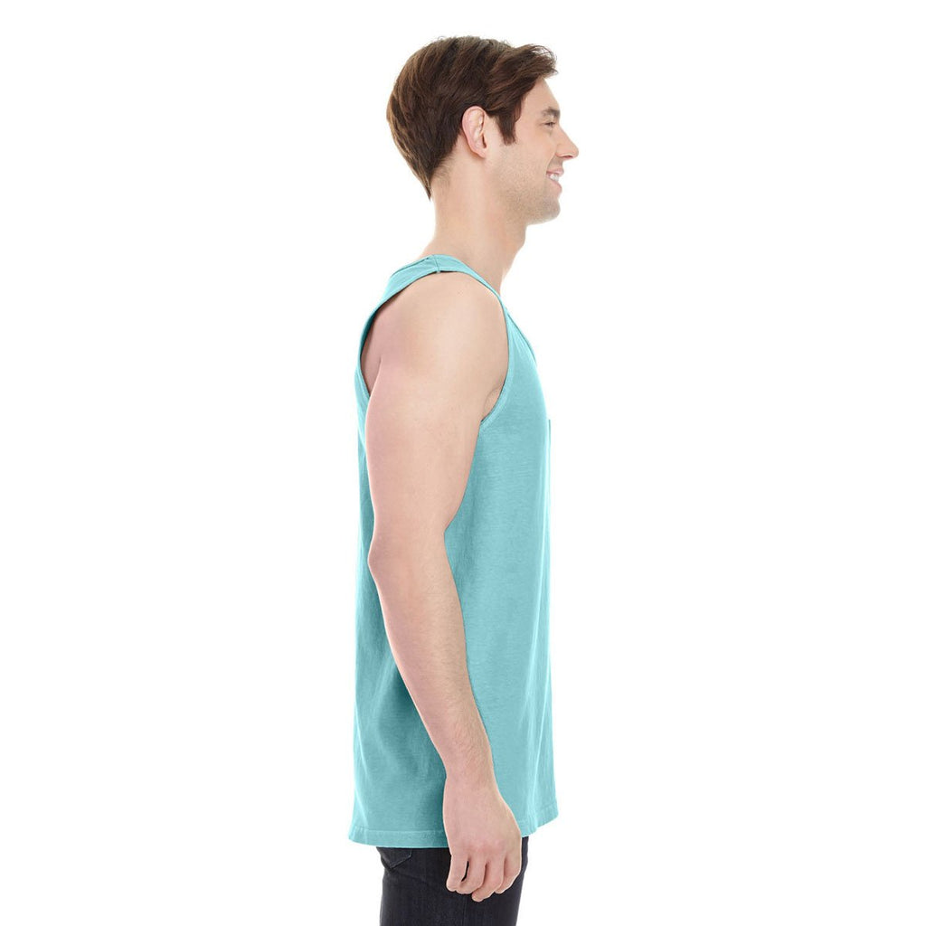 Comfort Colors Men's Chalky Mint 6.1 oz. Pocket Tank