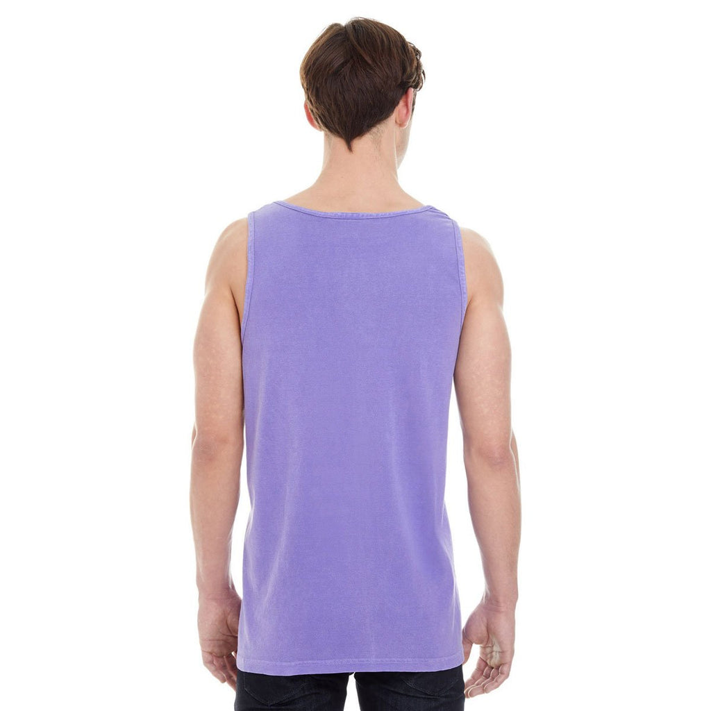 Comfort Colors Men's Violet 6.1 oz. Pocket Tank