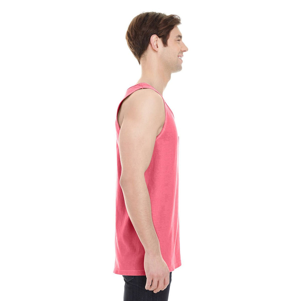 Comfort Colors Men's Watermelon 6.1 oz. Pocket Tank