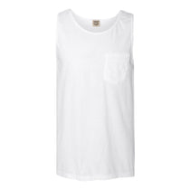 Comfort Colors Men's White 6.1 oz. Pocket Tank