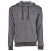 Next Level Unisex Black Denim Fleece Full-Zip Hoodie