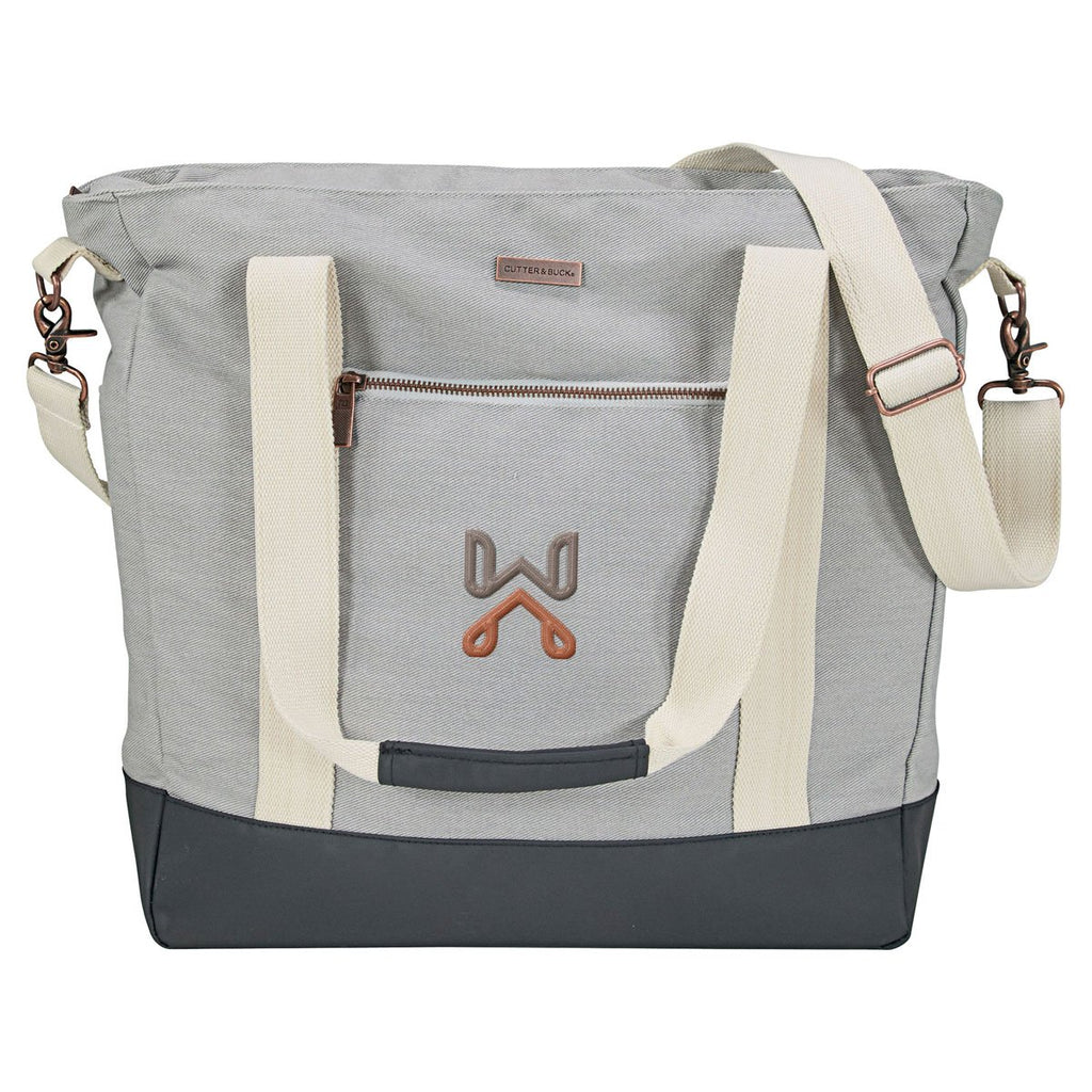 Cutter & Buck Grey Cotton Computer Tote