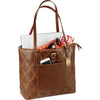 Cutter & Buck Brown Bainbridge Quilted Leather Tote