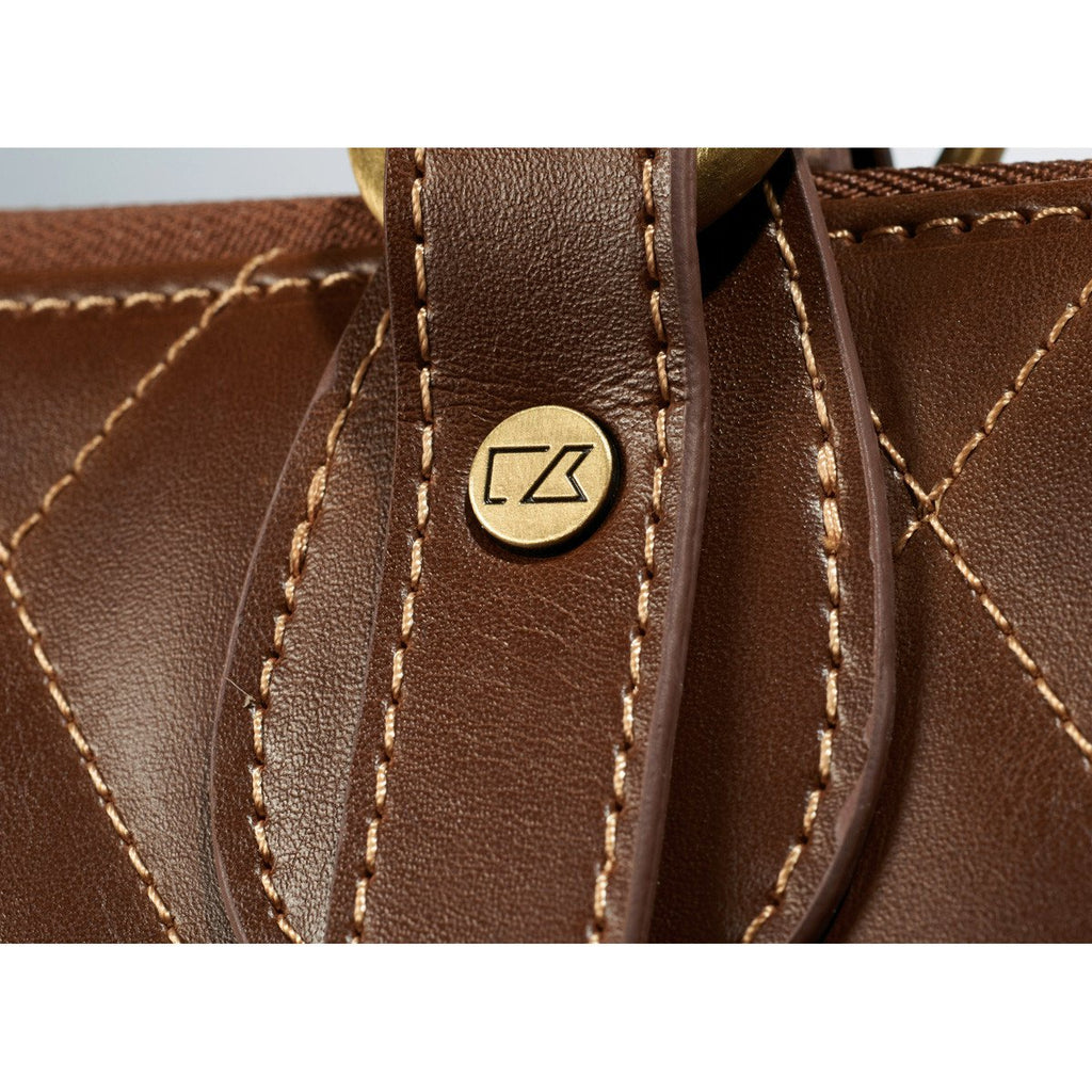 Cutter & Buck Brown Bainbridge Quilted Leather Tote