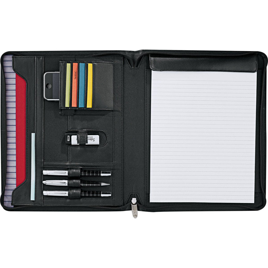 Cutter & Buck Black Performance Series Zippered Padfolio