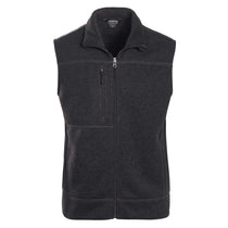 Landway Men's Heather Black Ashton Vest Sweater-Knit Fleece