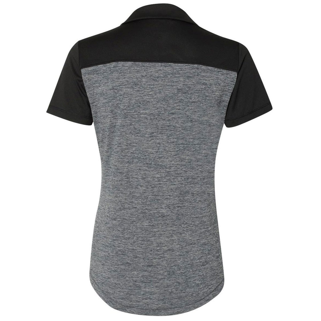 Adidas Golf Women's Lead Heather/Black Heather Block Sport Shirt