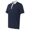Adidas Golf Men's Navy/Stone/White Climacool Performance Colorblock Sport Shirt