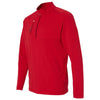 Adidas Golf Men's Bold Red/Black Mixed Media Quarter-Zip Jacket