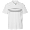 Adidas Golf Men's White/Mid Grey/White Climacool 3-Stripe Sport Shirt