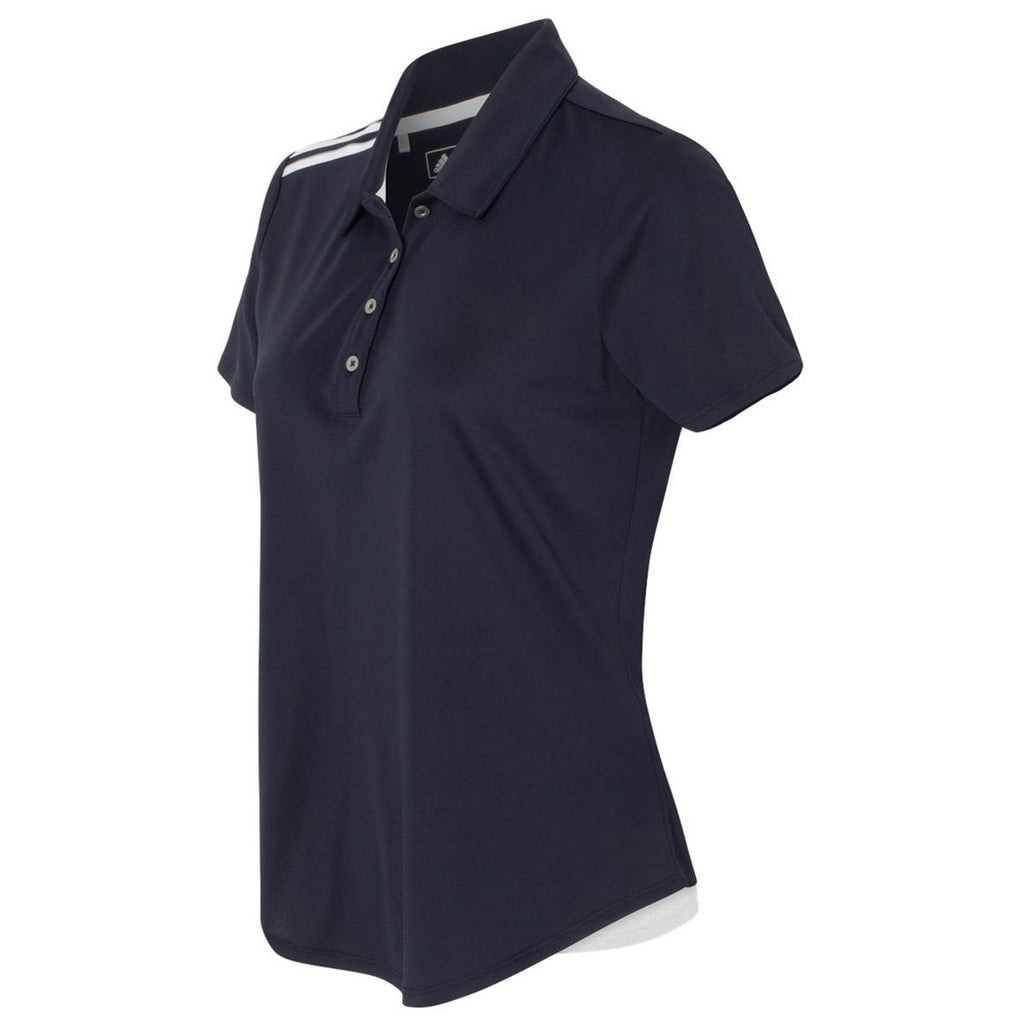 Adidas Golf Women's Navy/White/Mid Grey Climacool 3-Stripes Shoulder Sport Shirt