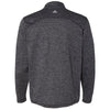 Adidas Golf Men's Black Heather/Mid Grey Brushed Terry Heather Quarter-Zip