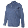 Adidas Golf Men's Collegiate Royal Heather/Mid Grey Brushed Terry Heather Quarter-Zip