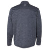 Adidas Golf Men's Navy Heather/Mid Grey Brushed Terry Heather Quarter-Zip