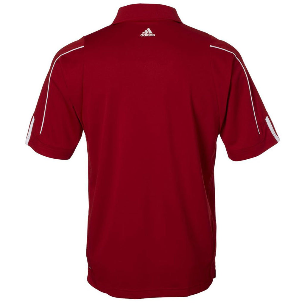 Adidas Golf Men's Power Red/White Climalite 3-Stripes Cuff Sport Shirt