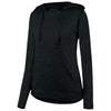 Augusta Sportswear Women's Black Shadow Tonal Heather Hoodie