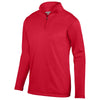 Augusta Sportswear Men's Red Wicking Fleece Quarter-Zip Pullover