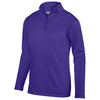 Augusta Sportswear Men's Purple Wicking Fleece Quarter-Zip Pullover
