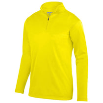 Augusta Sportswear Men's Power Yellow Wicking Fleece Quarter-Zip Pullover