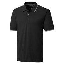 Cutter & Buck Men's Black Tall DryTec Short Sleeve Advantage Tipped Polo