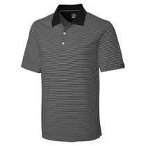 Cutter & Buck Men's Black/Oxide Tall DryTec Trevor Stripe Polo