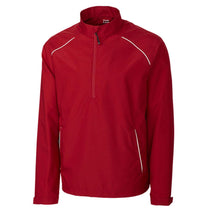 Cutter & Buck Men's Cardinal Red Tall WeatherTec Beacon Half-Zip Jacket