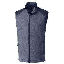 Cutter & Buck Men's Liberty Navy Heather Tall WeatherTec Cedar Park Vest