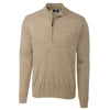 Cutter & Buck Men's Sand Heather Tall Long Sleeve Douglas Half-Zip