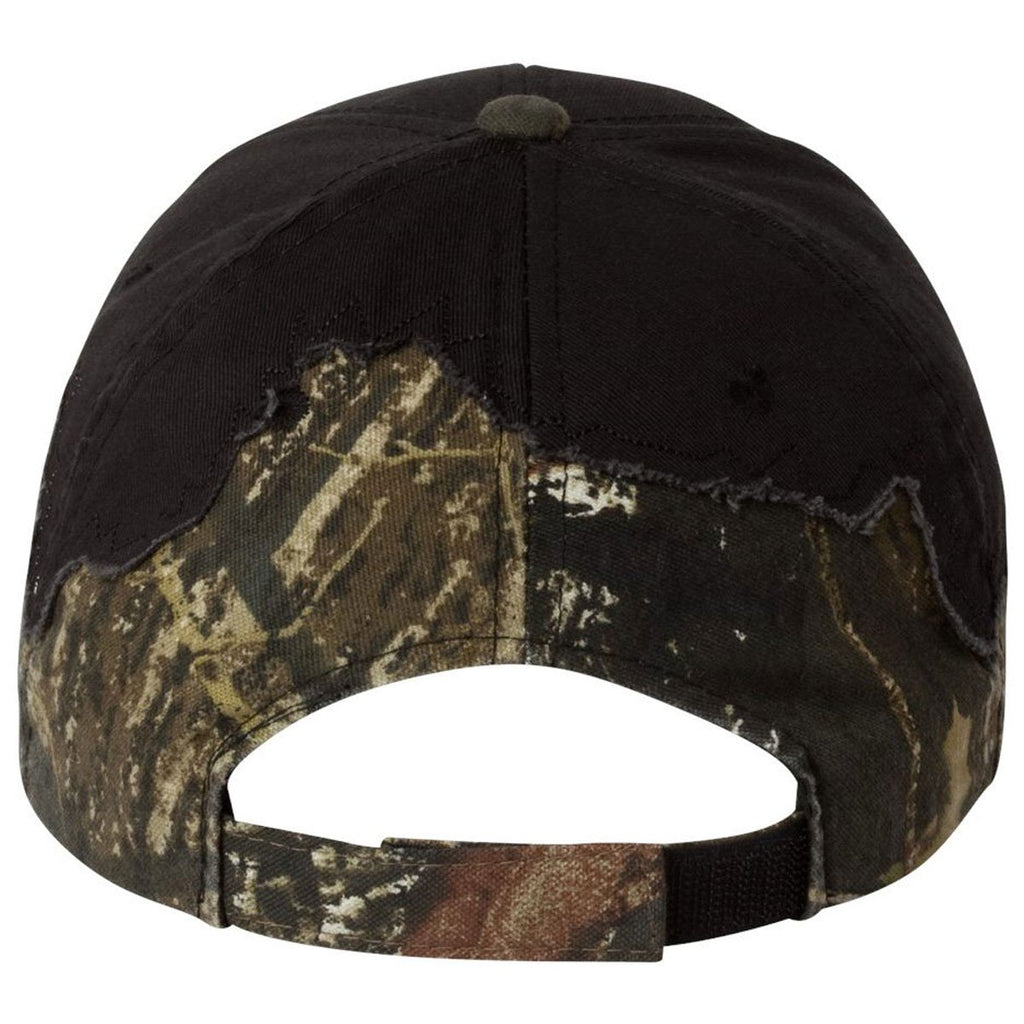Outdoor Cap Black/Mossy Oak Breakup Frayed Camouflage Cap