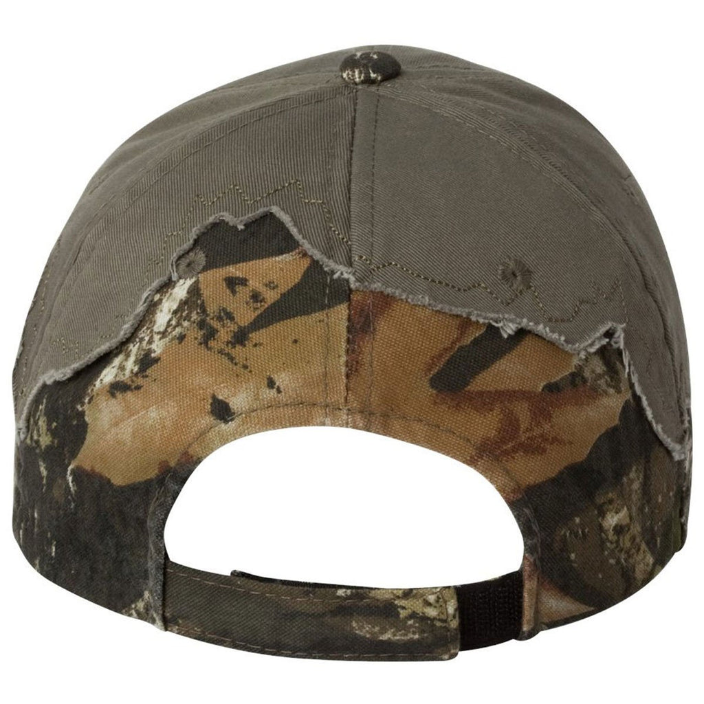 Outdoor Cap Olive/Mossy Oak Breakup Frayed Camouflage Cap