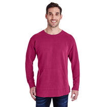 Comfort Colors Men's Crimson French Terry Crew With Pocket