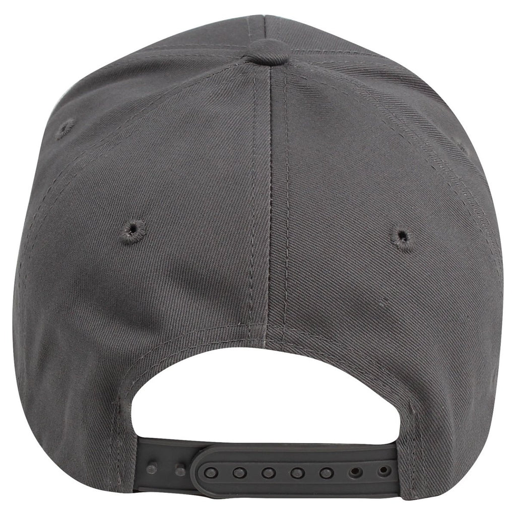 AHEAD Graphite/Black Cotton Twill Flat Brim Cap