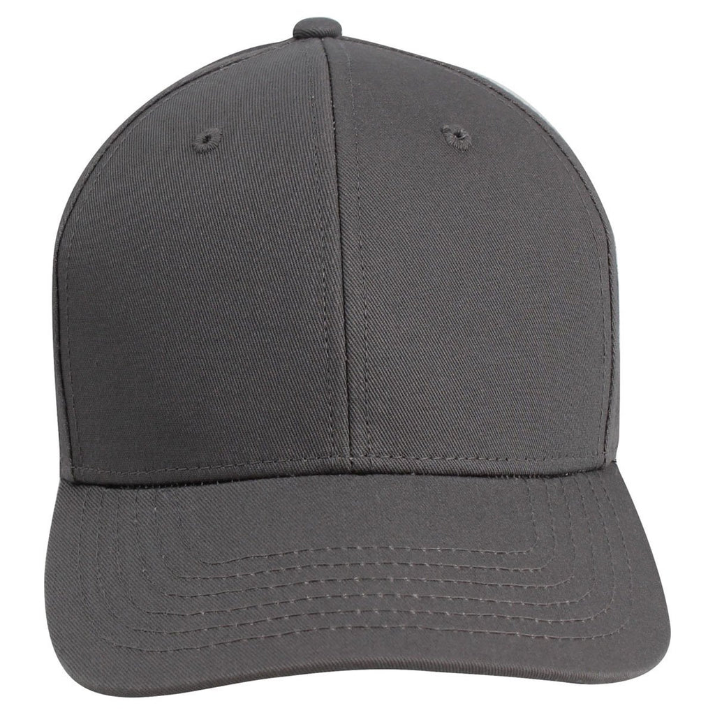AHEAD Graphite/Black Cotton Twill Flat Brim Cap