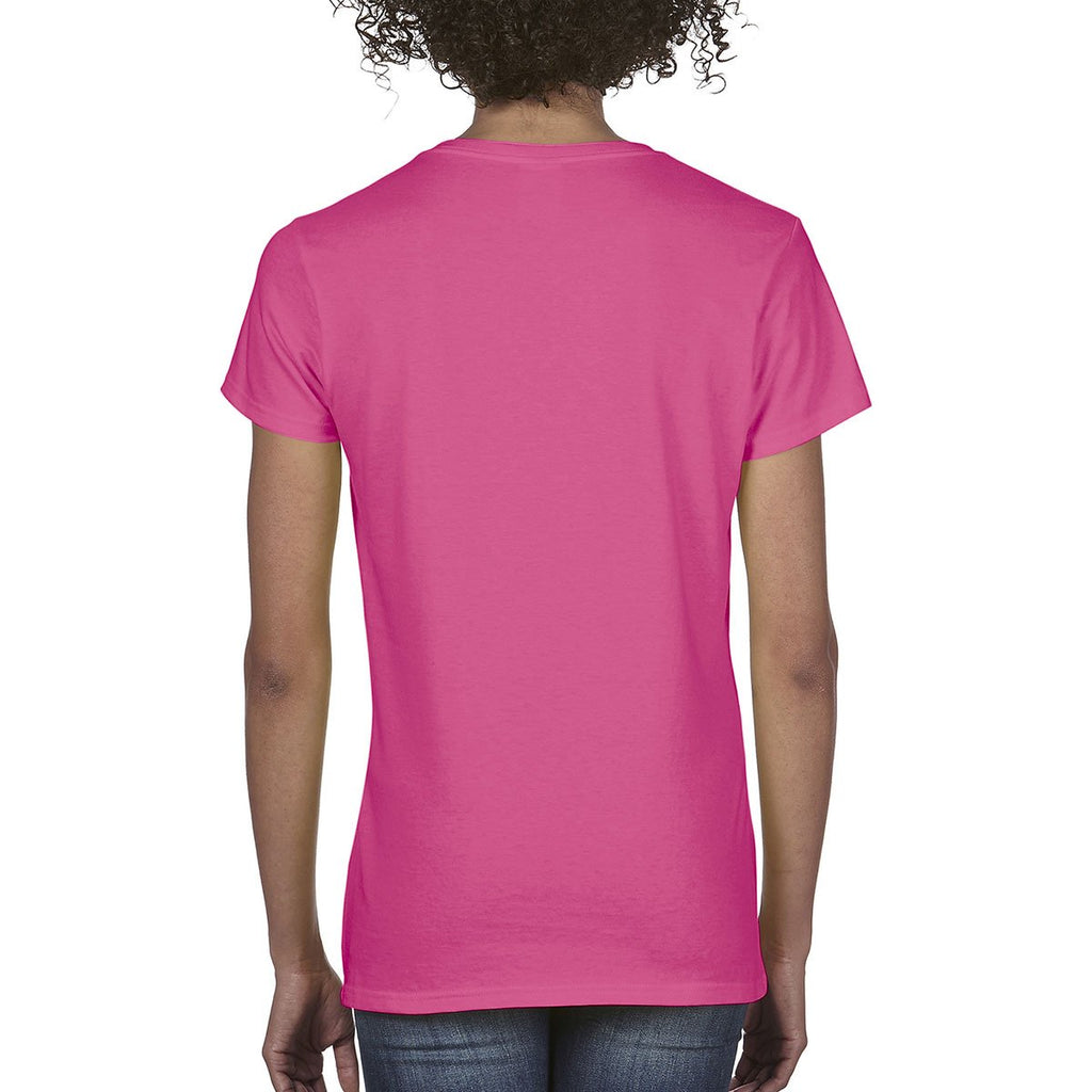 Comfort Colors Women's Neon Pink Midweight RS V-Neck T-Shirt