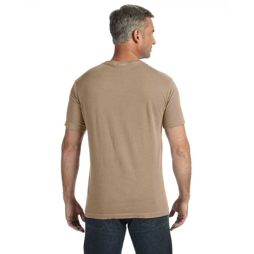 Comfort Colors Men's Khaki 5.4 Oz. V-Neck T-Shirt