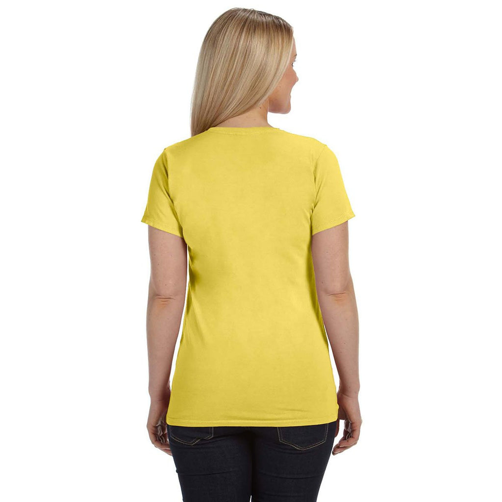 Comfort Colors Women's Neon Yellow 4.8 Oz. Fitted T-Shirt