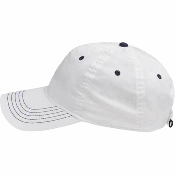 AHEAD White Lightweight Solid Contrast Stitch Cap