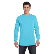 Comfort Colors Men's Lagoon Blue 6.1 Oz. Long-Sleeve T-Shirt