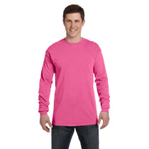 Comfort Colors Men's Neon Pink 6.1 Oz. Long-Sleeve T-Shirt